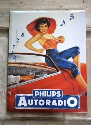 Plaque philips autoradio -plaques deco-decoration d'atelier